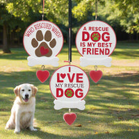 A Rescue Dog Christmas Tree Ornament - Personalize