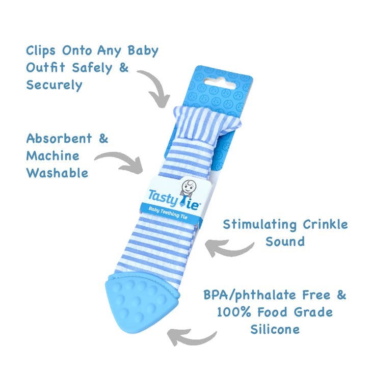 Tasty Tie Teether - 3 in 1 Baby Teether - Baby Boy| Bones and Rattles ...