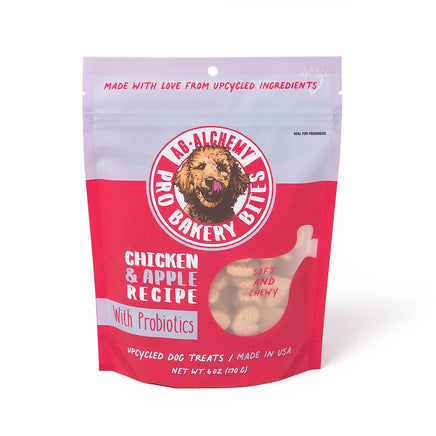 Dog treat package with Ag-Alchemy branding on a white background