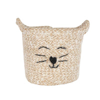 Handcrafted Basket - Cat Face Jute Basket - Small