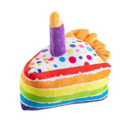 Birthday Cake Slice Squeaky Dog Toy