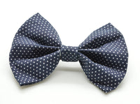 Pet Bow Tie - Navy Pin Dot - Velcro
