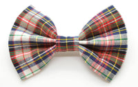 Plaid Dog bow tie on a white background