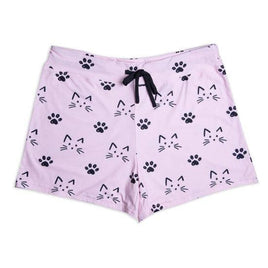 womens pink kitty pajama shorts