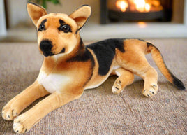 realistic German shepherd plush stuffed animal 