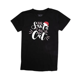 Santa it was the Cat Funny Holiday Tee in balck
